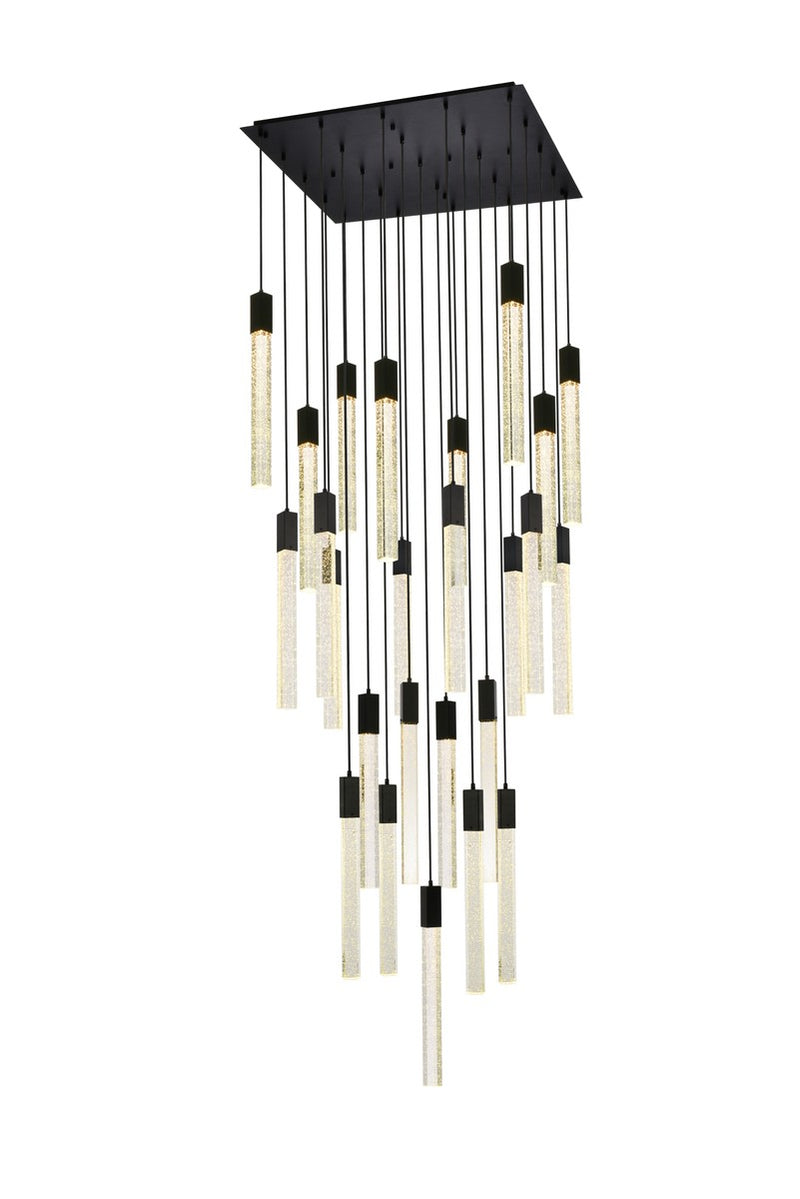 Elegant Lighting 2066G36BK 25 Light Pendant, Black
