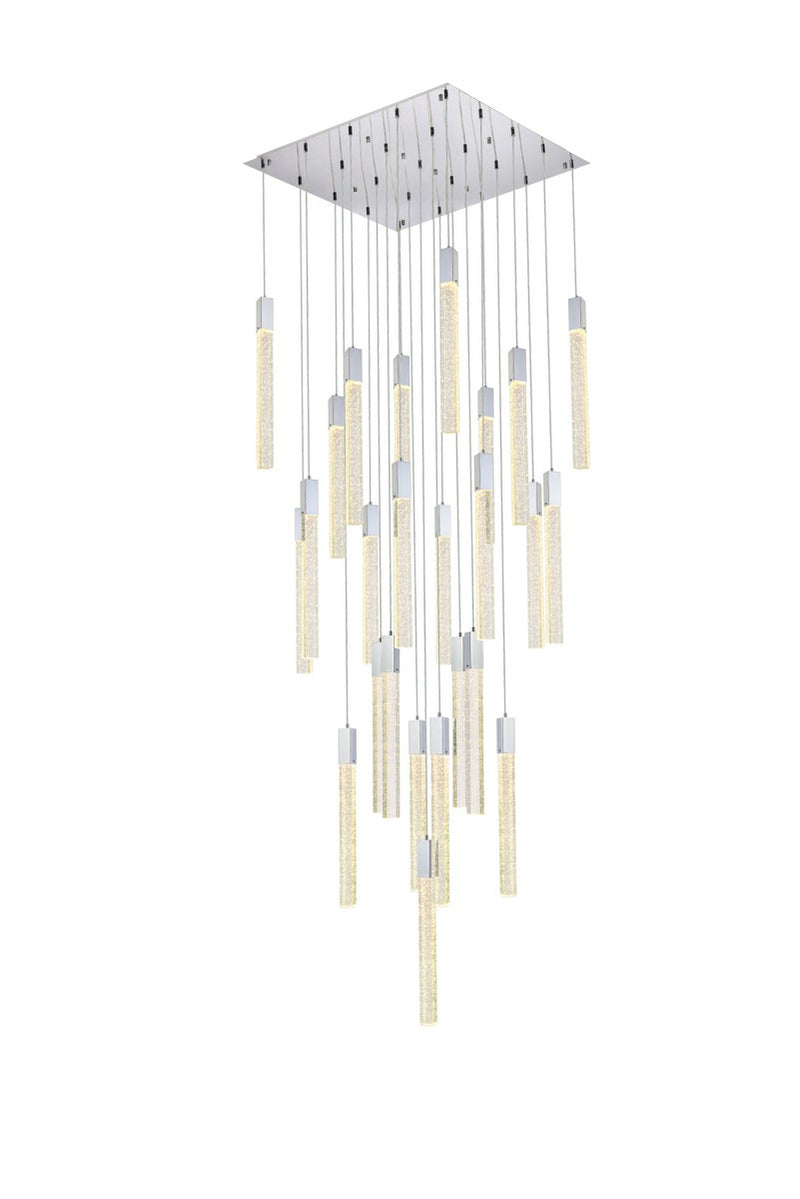 Elegant Lighting 2066G36C 25 Light Pendant, Chrome