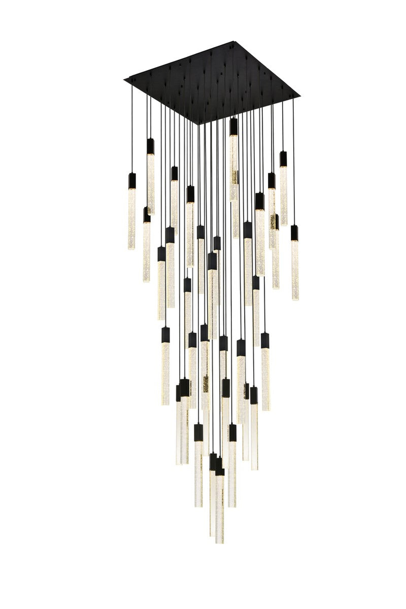 Elegant Lighting 2066G42BK 36 Light Pendant, Black