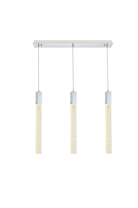 Elegant Lighting 2066S32C Three Light Pendant, Chrome