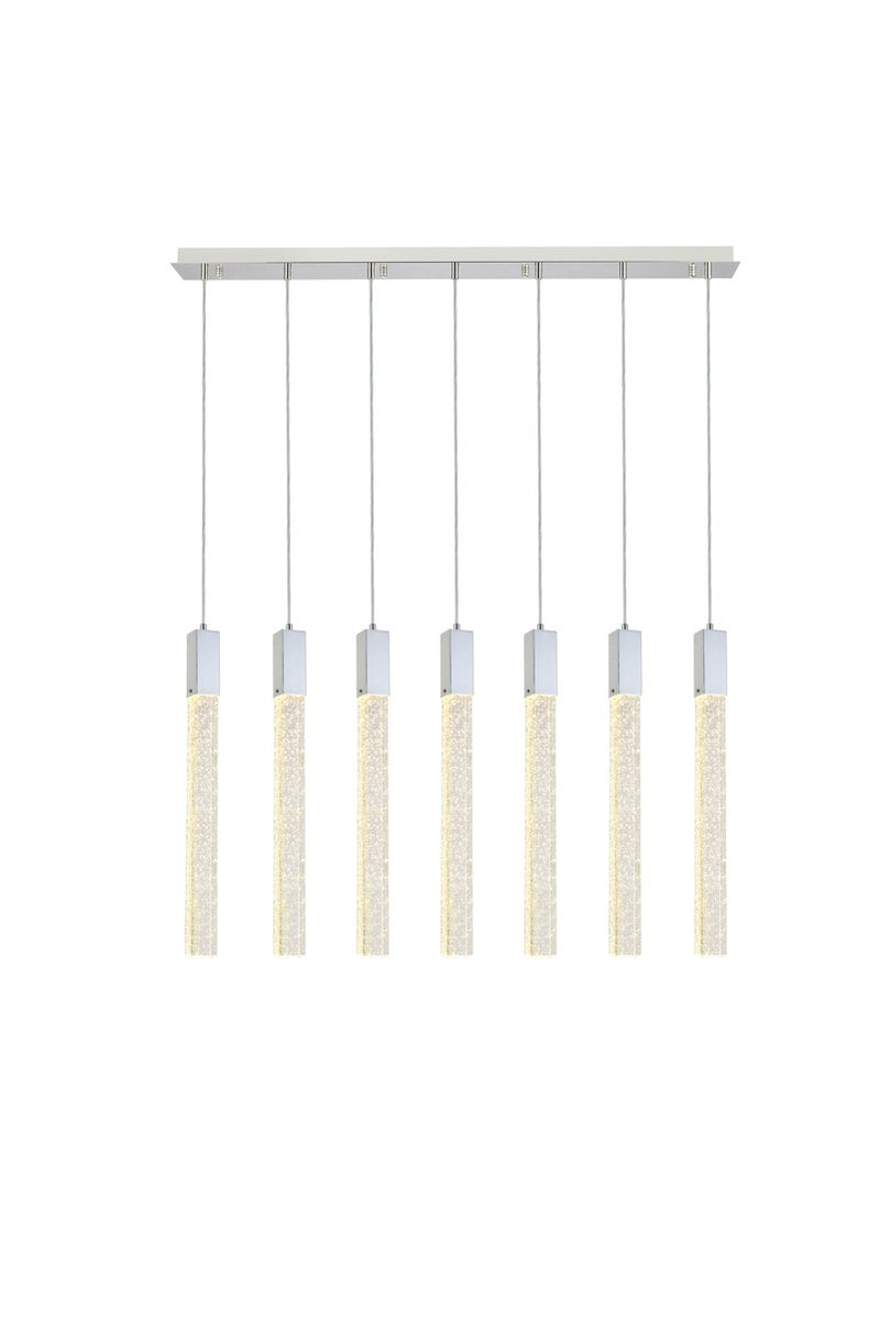 Elegant Lighting 2066S42C Seven Light Pendant, Chrome