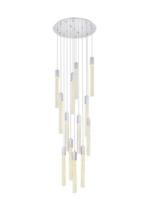Elegant Lighting 2067G30C 13 Light Pendant, Chrome