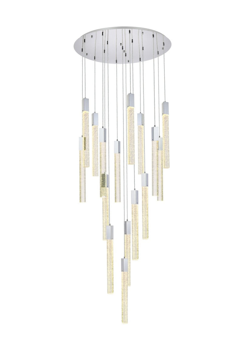 Elegant Lighting 2067G36C 16 Light Pendant, Chrome