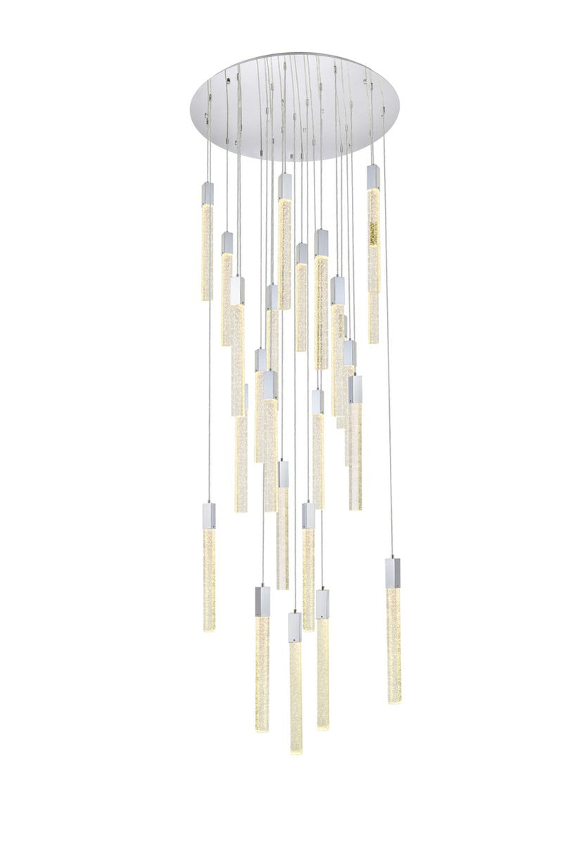 Elegant Lighting 2067G42C 25 Light Pendant, Chrome
