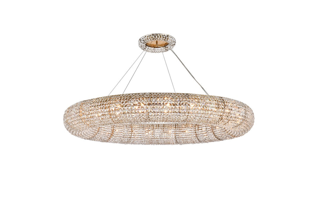 Elegant Lighting 2114G59G/RC 24 Light Chandelier, Brass