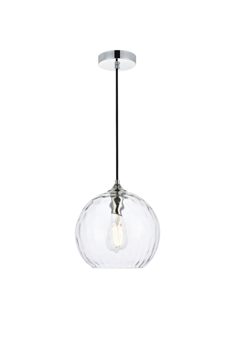 Elegant Lighting LD2282C One Light Pendant, Chrome