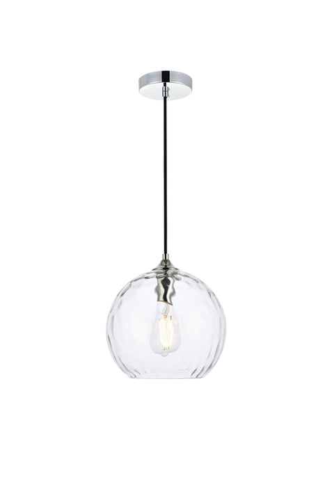 Elegant Lighting LD2282C One Light Pendant, Chrome