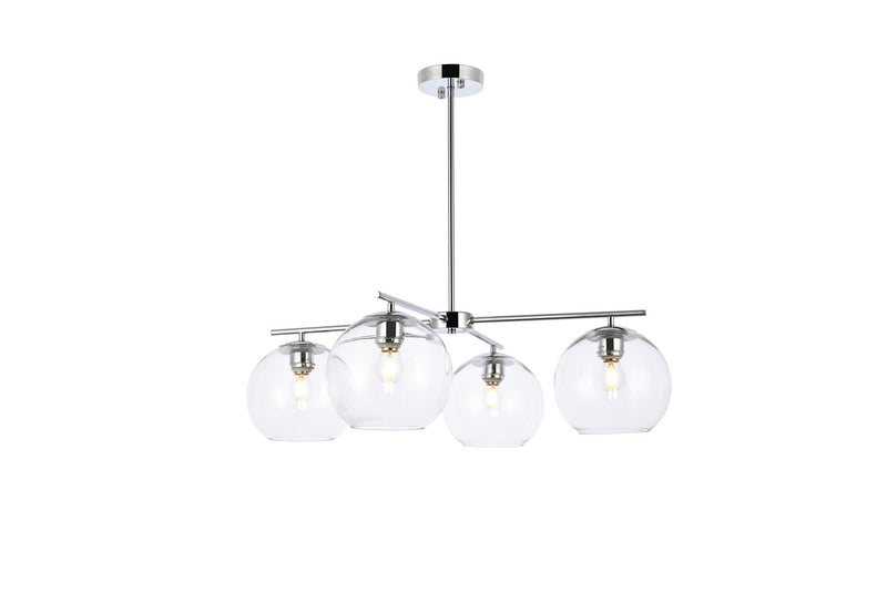Elegant Lighting LD2331C Four Light Pendant, Chrome