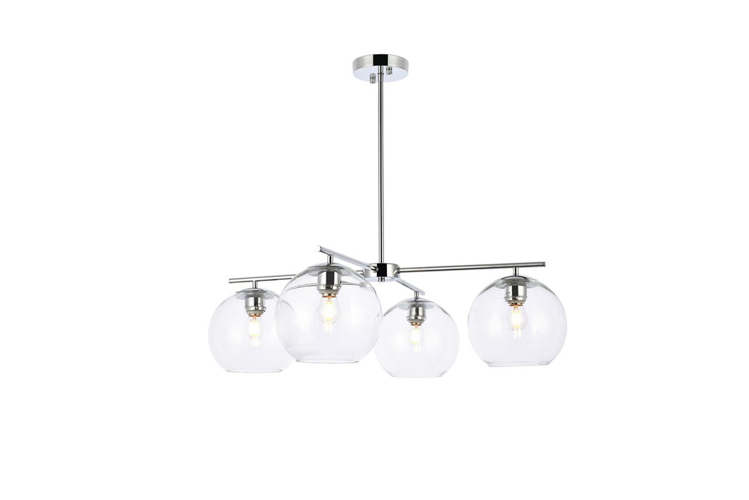 Elegant Lighting LD2331C Four Light Pendant, Chrome