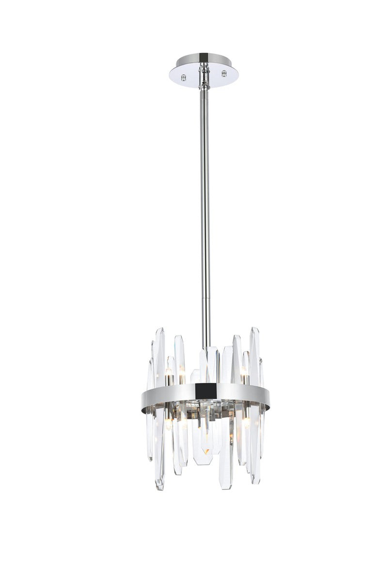 Elegant Lighting 2200D10C Six Light Pendant, Chrome