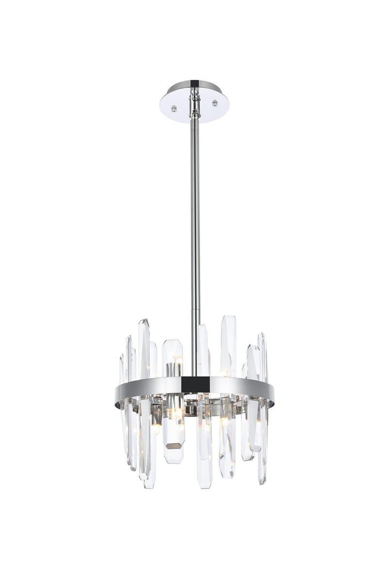 Elegant Lighting 2200D12C Six Light Pendant, Chrome