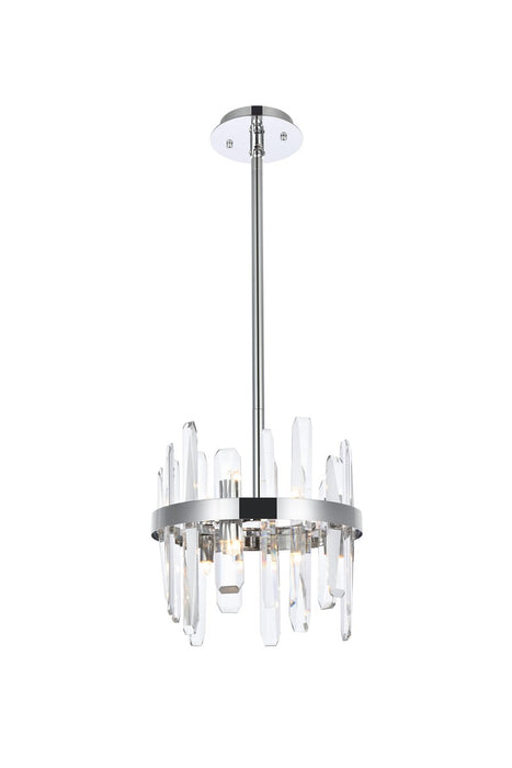 Elegant Lighting 2200D12C Six Light Pendant, Chrome