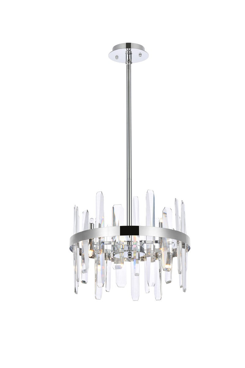 Elegant Lighting 2200D16C Eight Light Pendant, Chrome