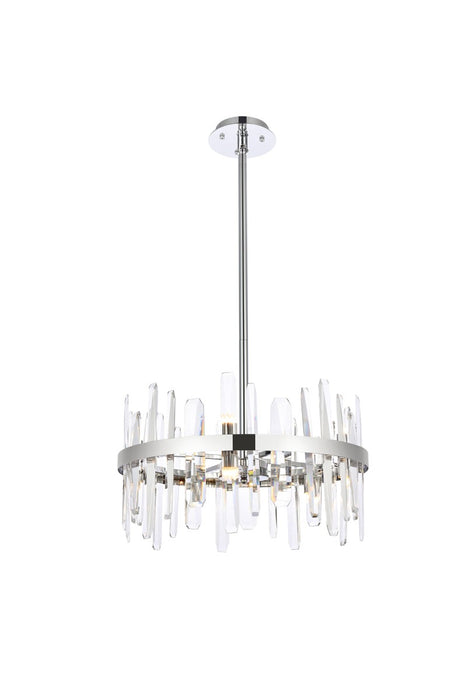 Elegant Lighting 2200D20C Ten Light Pendant, Chrome