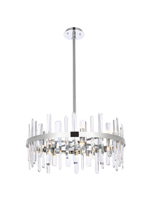 Elegant Lighting 2200D25C 14 Light Pendant, Chrome