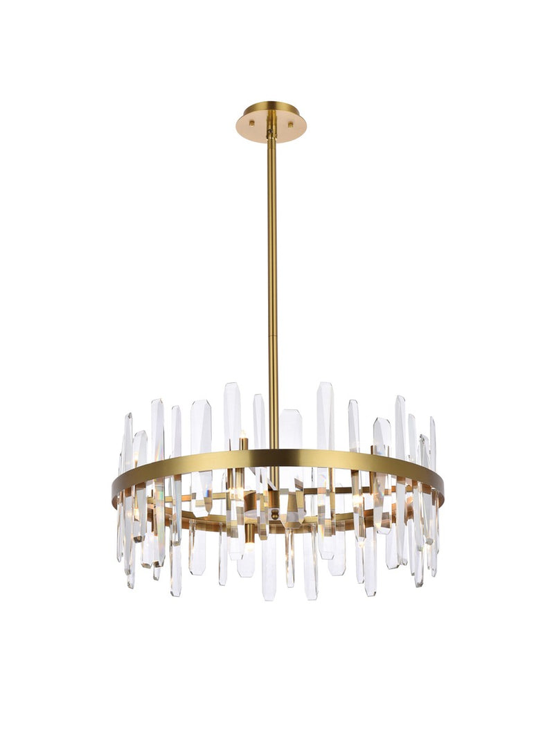 Elegant Lighting 2200D25SG 14 Light Pendant, Satin Gold