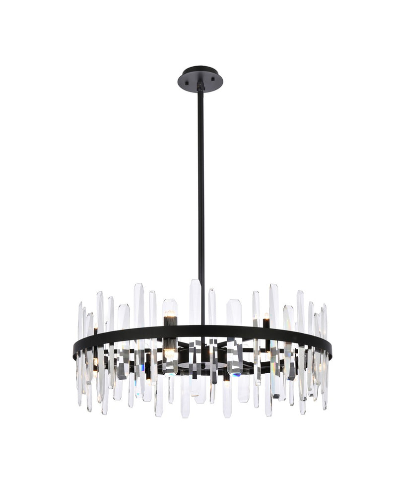 Elegant Lighting 2200D32BK 16 Light Chandelier, Black