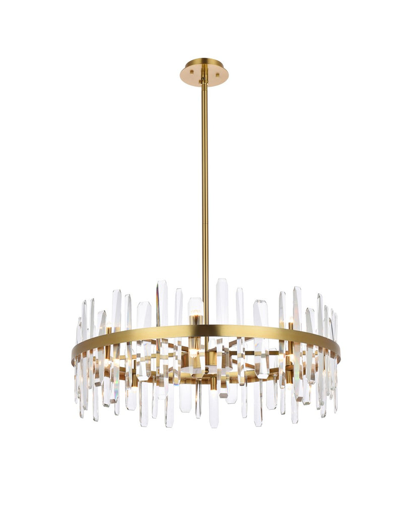 Elegant Lighting 2200D32SG 16 Light Chandelier, Satin Gold