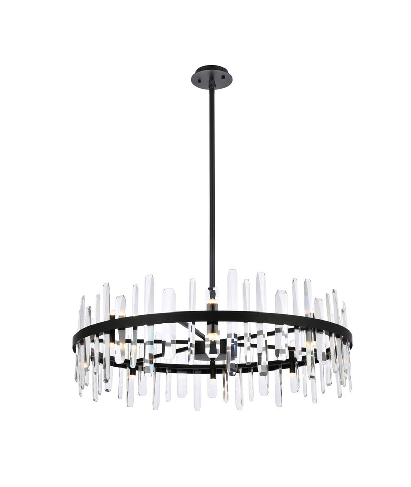 Elegant Lighting 2200D36BK 16 Light Chandelier, Black