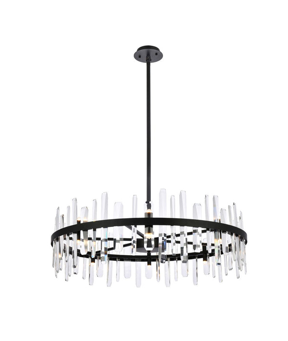 Elegant Lighting 2200D36BK 16 Light Chandelier, Black