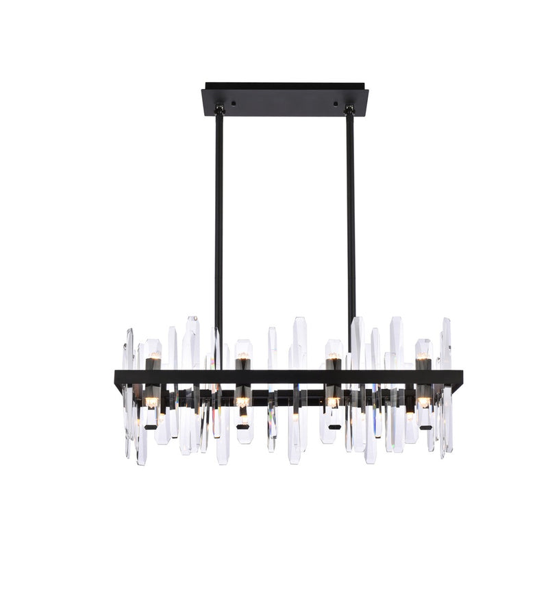 Elegant Lighting 2200G30BK 16 Light Chandelier, Black
