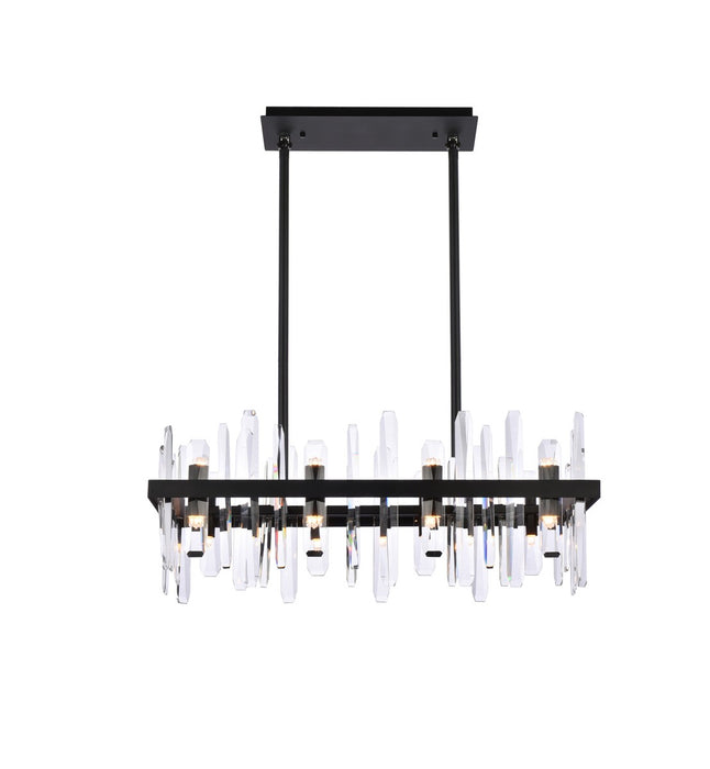 Elegant Lighting 2200G30BK 16 Light Chandelier, Black
