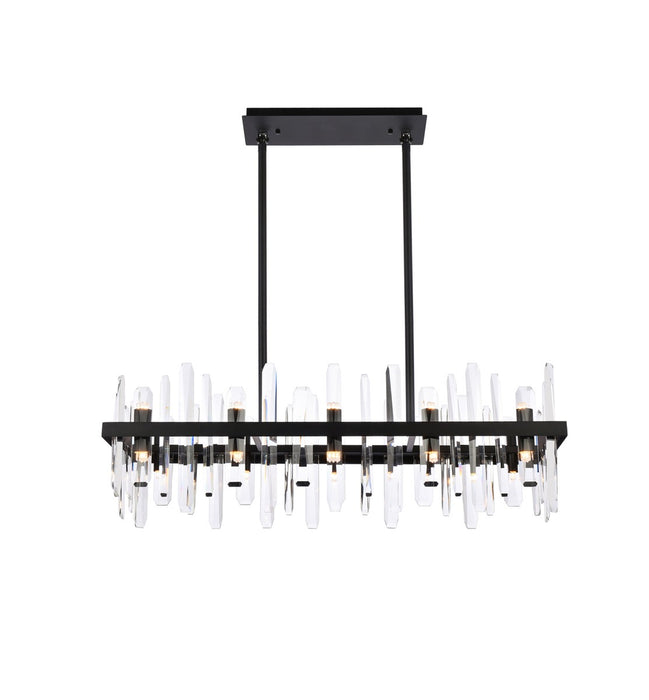 Elegant Lighting 2200G36BK 20 Light Chandelier, Black