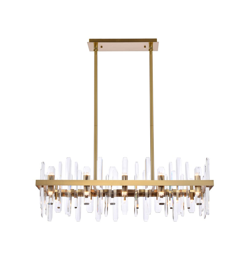 Elegant Lighting 2200G36SG 20 Light Chandelier, Satin Gold