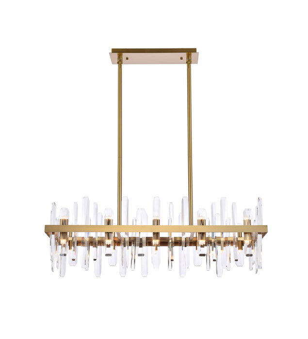 Elegant Lighting 2200G36SG 20 Light Chandelier, Satin Gold