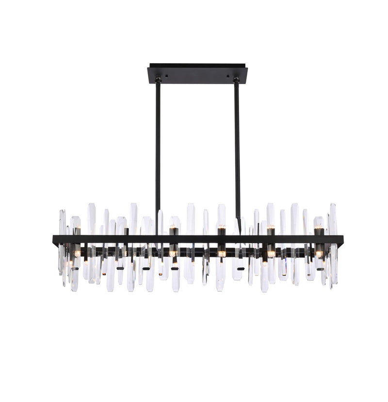 Elegant Lighting 2200G42BK 24 Light Chandelier, Black