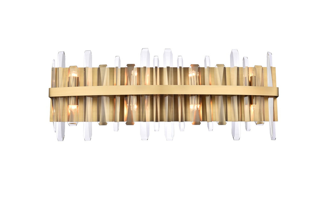 Elegant Lighting 2200W30SG Eight Light Bath Sconce, Satin Gold