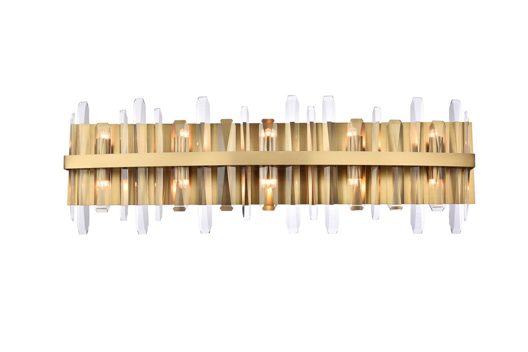 Elegant Lighting 2200W36SG Ten Light Bath Sconce, Satin Gold