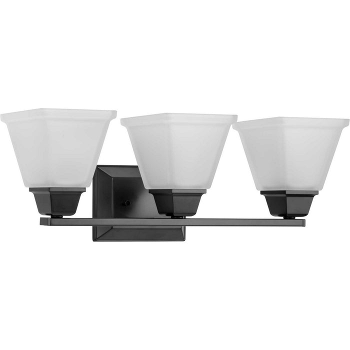 Progress Lighting P300160-31M Three Light Bath Vanity, Matte Black
