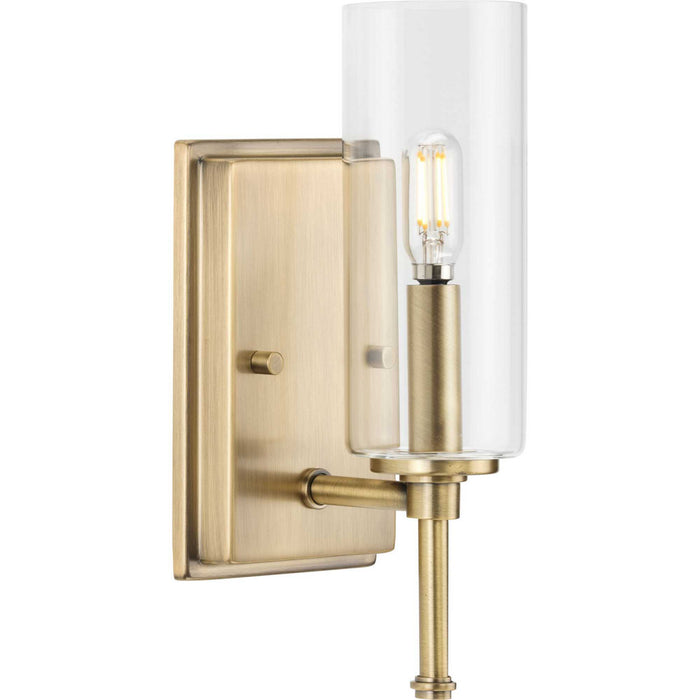 Progress Lighting P300356-163 One Light Bath Vanity, Vintage Brass