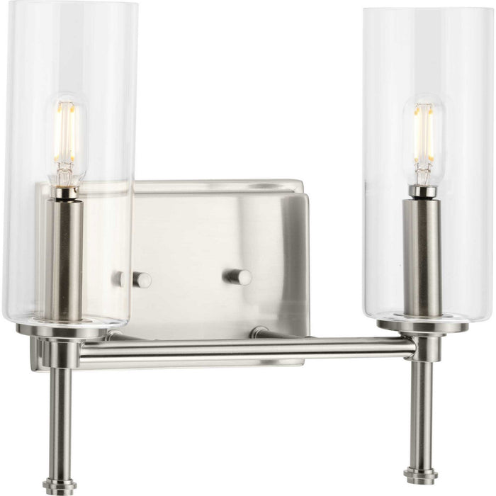 Progress Lighting P300357-009 Two Light Bath Vanity, Brushed Nickel