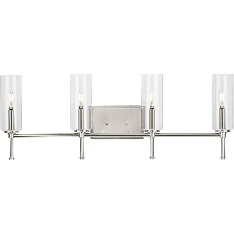 Progress Lighting P300359-009 Four Light Bath Vanity, Brushed Nickel
