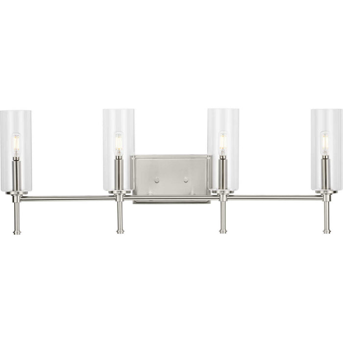 Progress Lighting P300359-009 Four Light Bath Vanity, Brushed Nickel