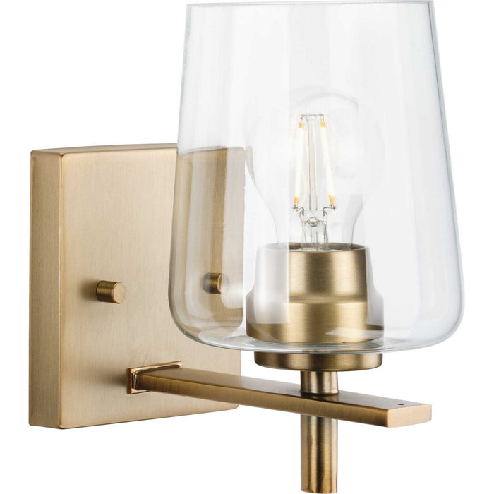Progress Lighting P300360-163 One Light Bath Vanity, Vintage Brass