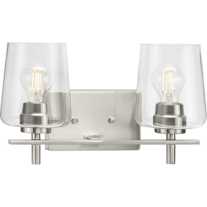 Progress Lighting P300361-009 Two Light Bath Vanity, Brushed Nickel