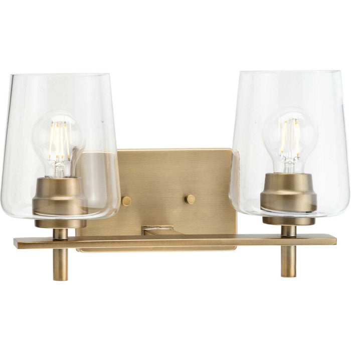 Progress Lighting P300361-163 Two Light Bath Vanity, Vintage Brass