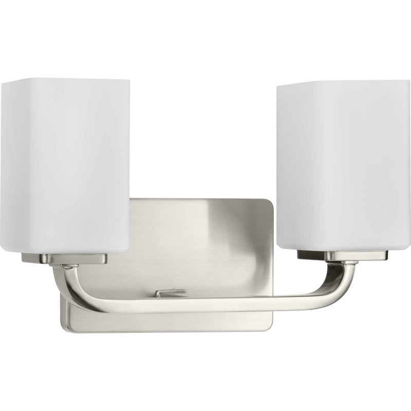 Progress Lighting P300369-009 Two Light Bath Vanity, Brushed Nickel