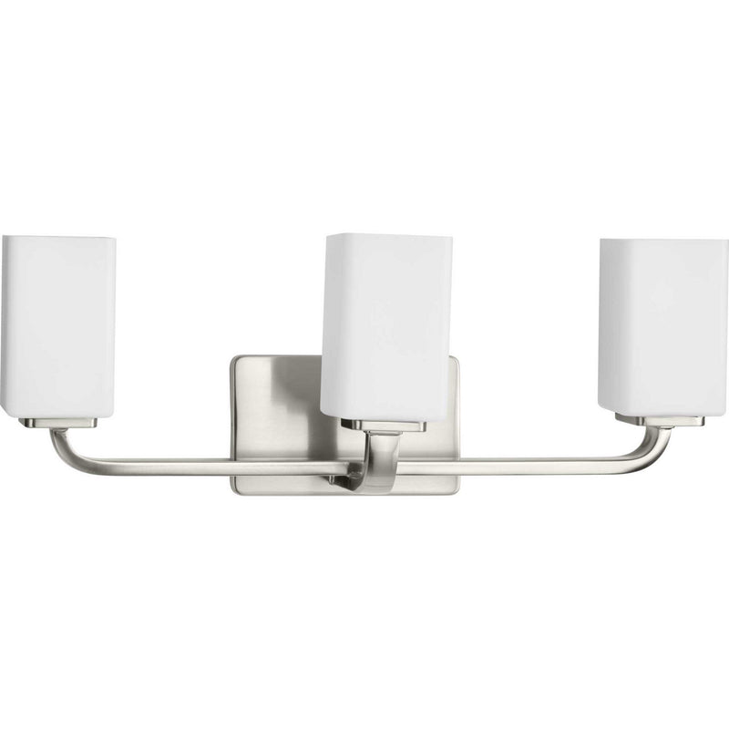 Progress Lighting P300370-009 Three Light Bath Vanity, Brushed Nickel