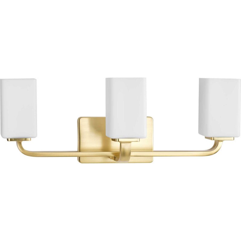 Progress Lighting P300370-012 Three Light Bath Vanity, Satin Brass