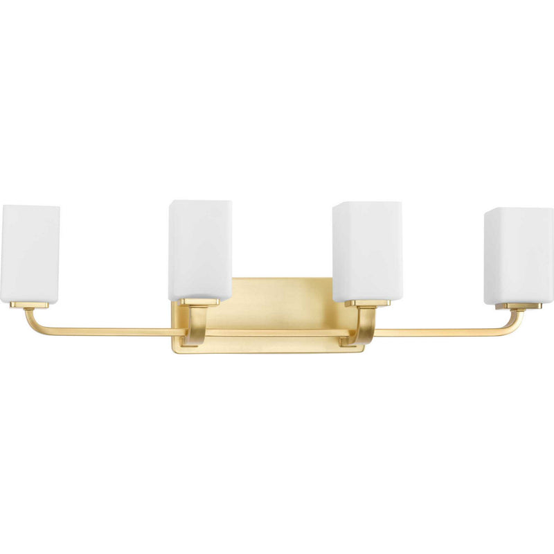 Progress Lighting P300371-012 Four Light Bath Vanity, Satin Brass