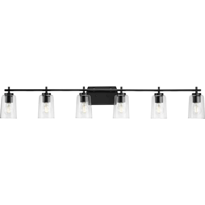 Progress Lighting P300372-031 Six Light Bath Vanity, Black