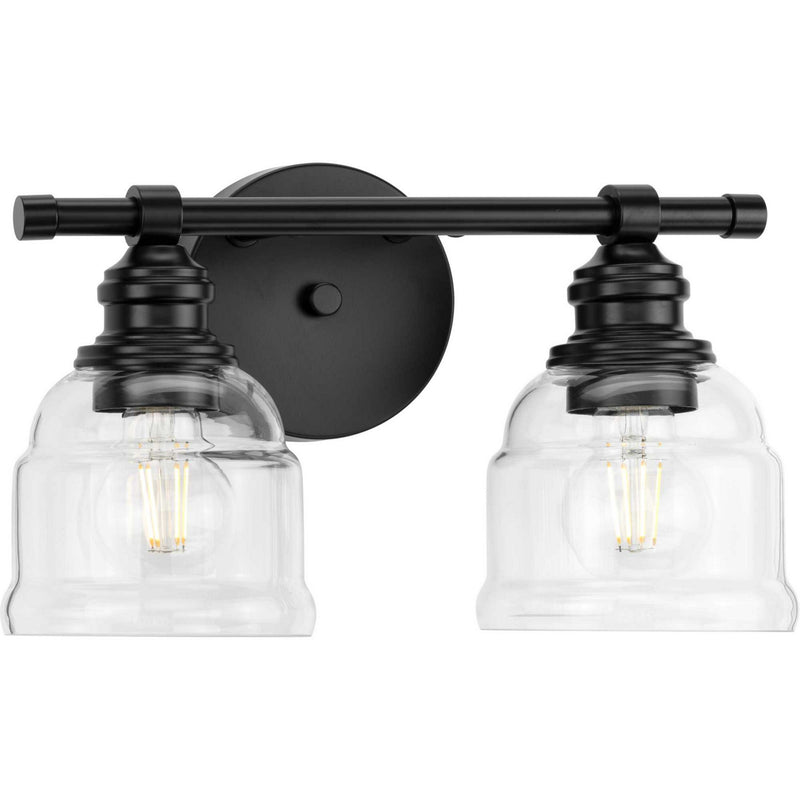 Progress Lighting P300374-31M Two Light Bath Vanity, Matte Black