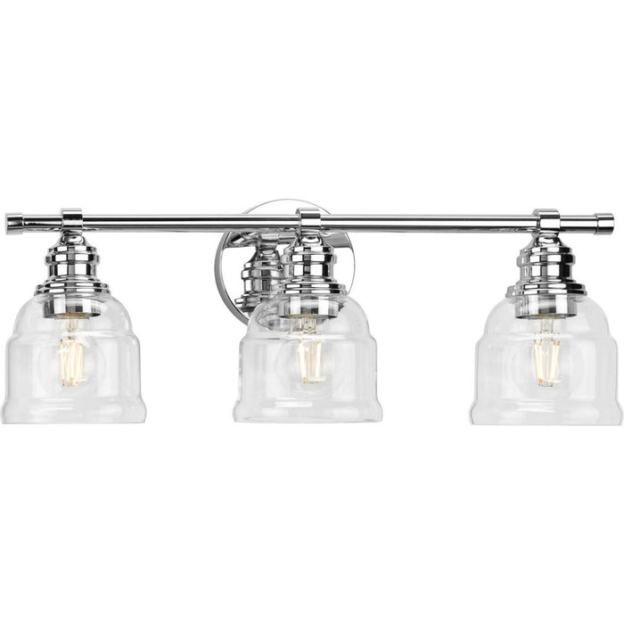 Progress Lighting P300375-015 Three Light Bath Vanity, Polished Chrome