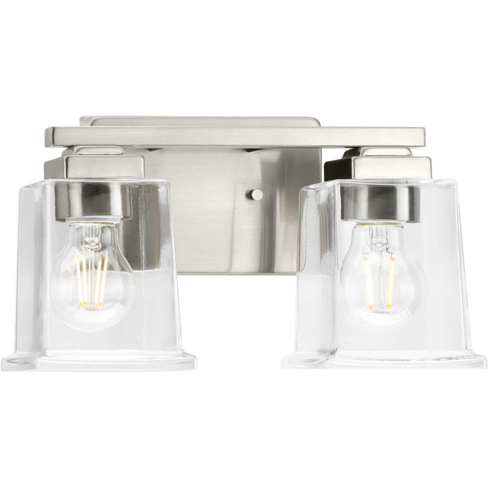 Progress Lighting P300378-009 Two Light Bath Vanity, Brushed Nickel
