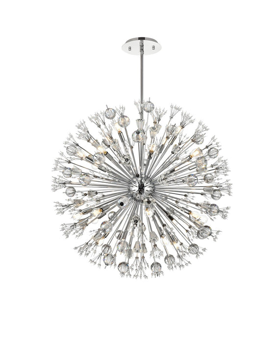 Elegant Lighting 2500D38C 24 Light Pendant, Chrome