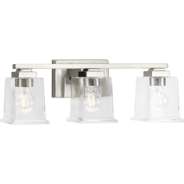 Progress Lighting P300379-009 Three Light Bath Vanity, Brushed Nickel